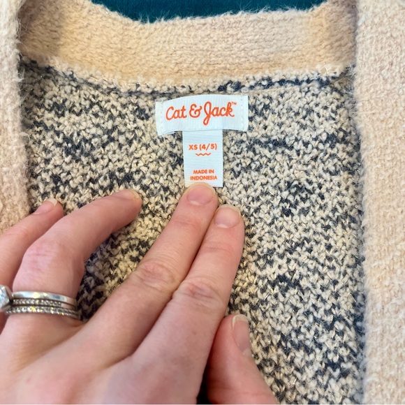 Cat & Jack Tan and Black Leopard Cardigan - Picture 8 of 10